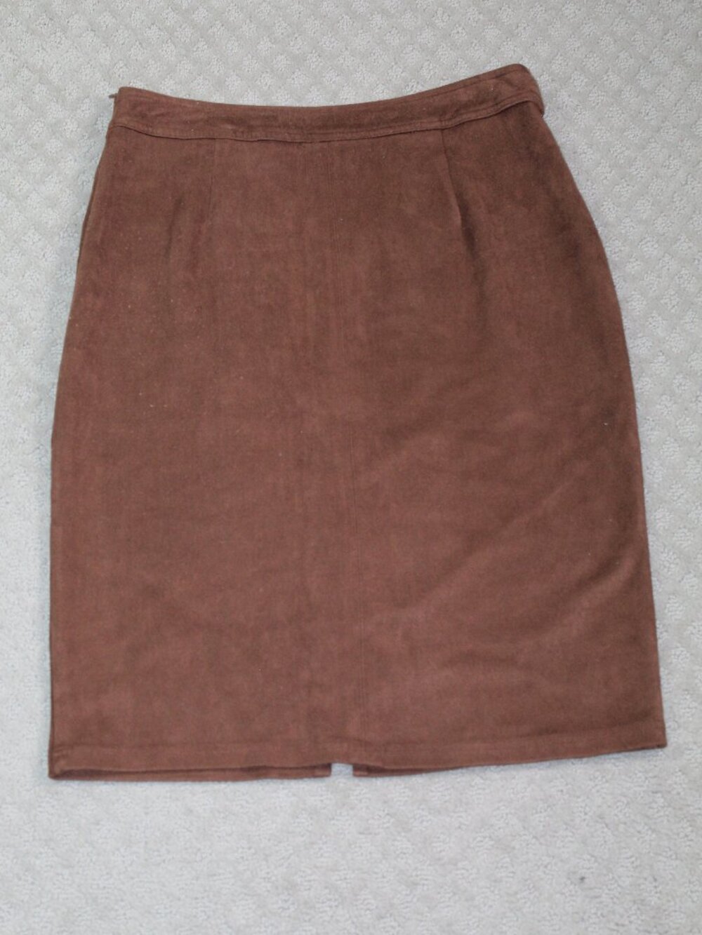 Blu Pepper Size M Brown Faux Suede Stretch 23" Pencil Skirt